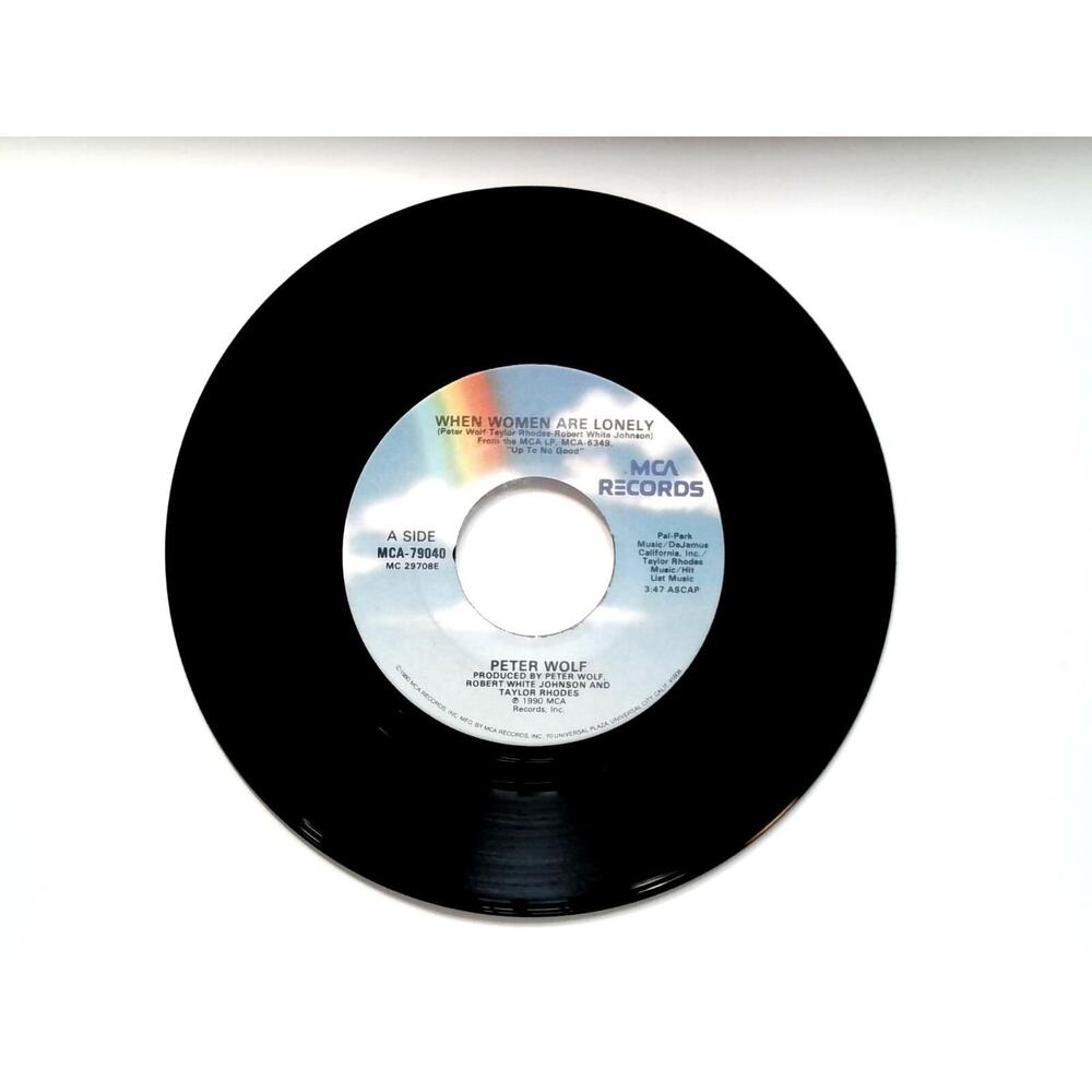 Peter Wolf – When Women Are Lonely 7" Vinyl 45RPM Record Pop Rock 1990 MCA